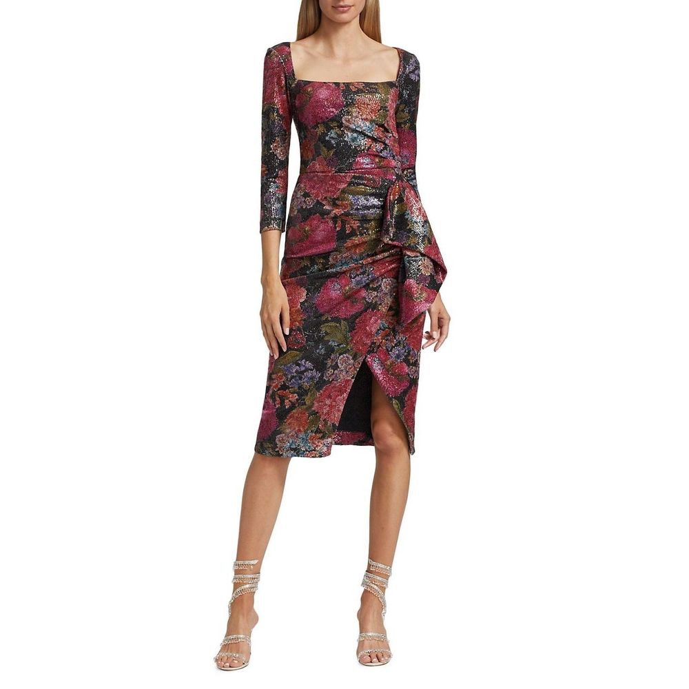 Chiara Boni La Petite Robe Cesarima Floral Sequined Cocktail Dress